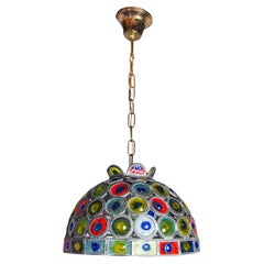 Lampada a sospensione brutalista di Felipe Derflingher per Feders, vetro soffiato, 1960, Mexi