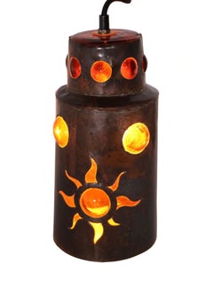 Brutalist Pendant Light by Nanny Still - McKinney for  Raak Finland c 1960's