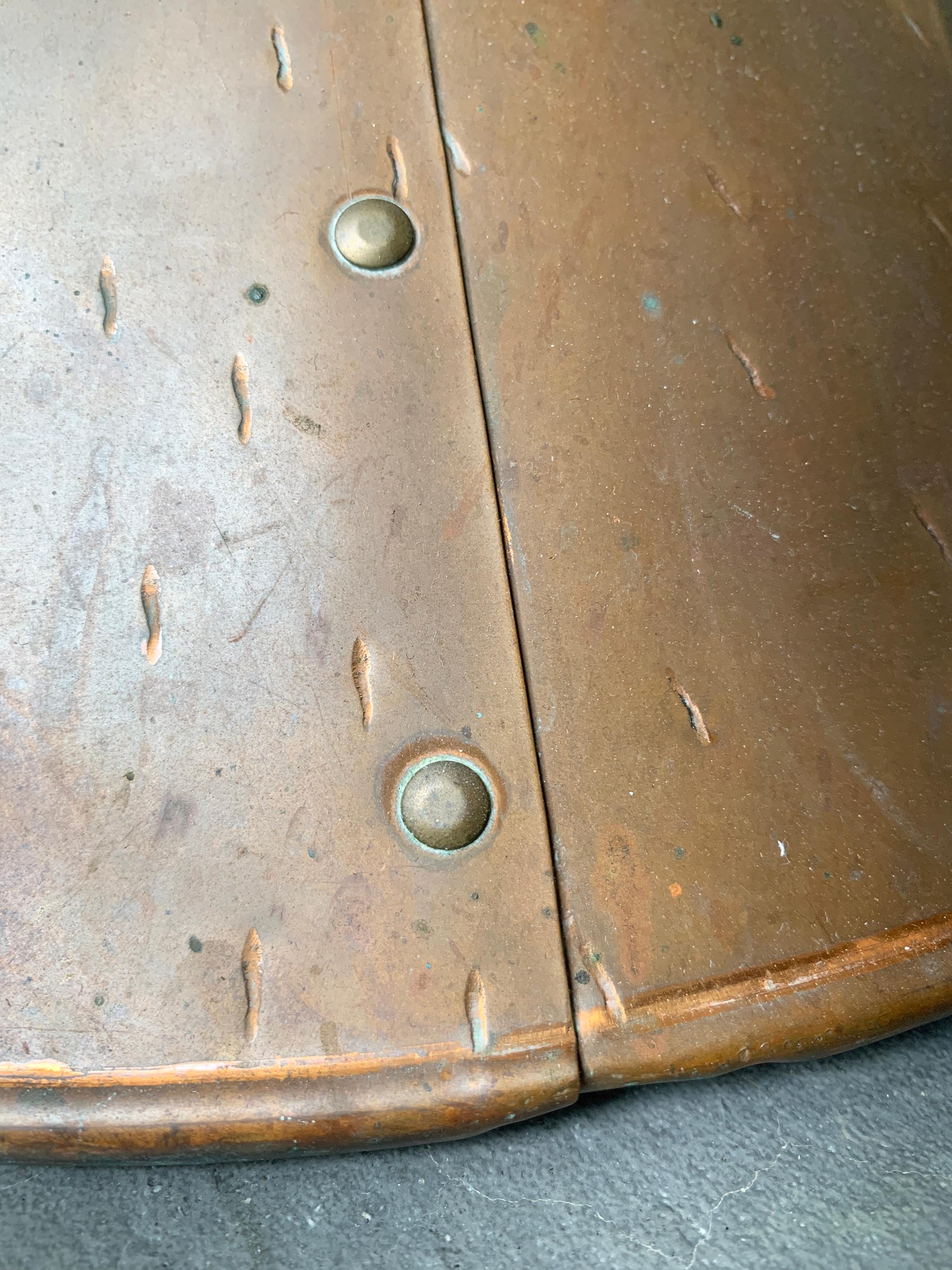 Brutalist pendant light, hand hammered copper by E.S Horn Aalestrup Denmark For Sale 3