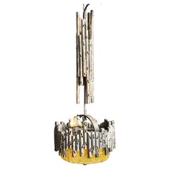 Brutalist pendant lights by Marcello Fantoni, 1960s - 20 pieces available
