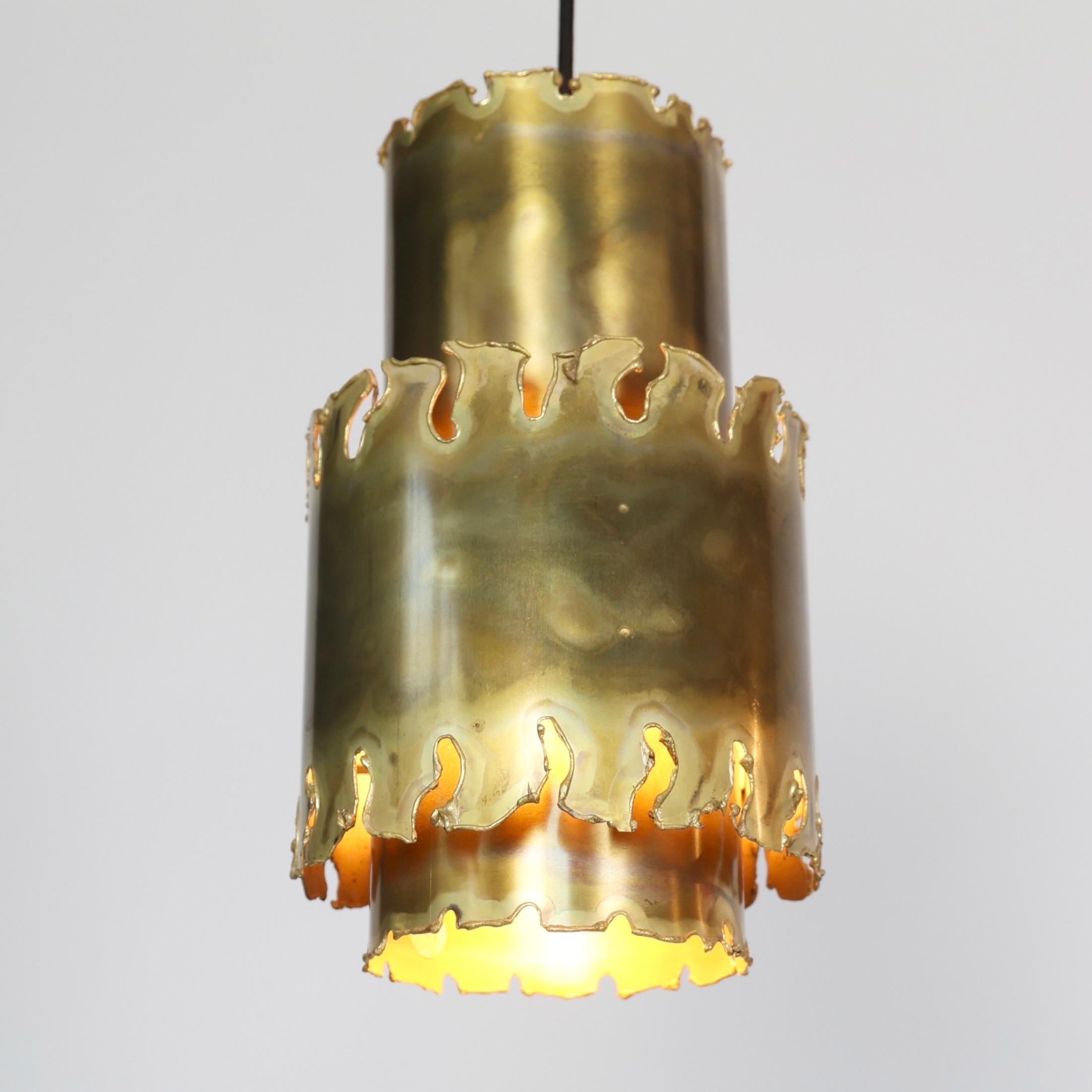 Danish Brutalist Pendant Lights Trio by Holm Sorensen, 1960s, Denmark For Sale