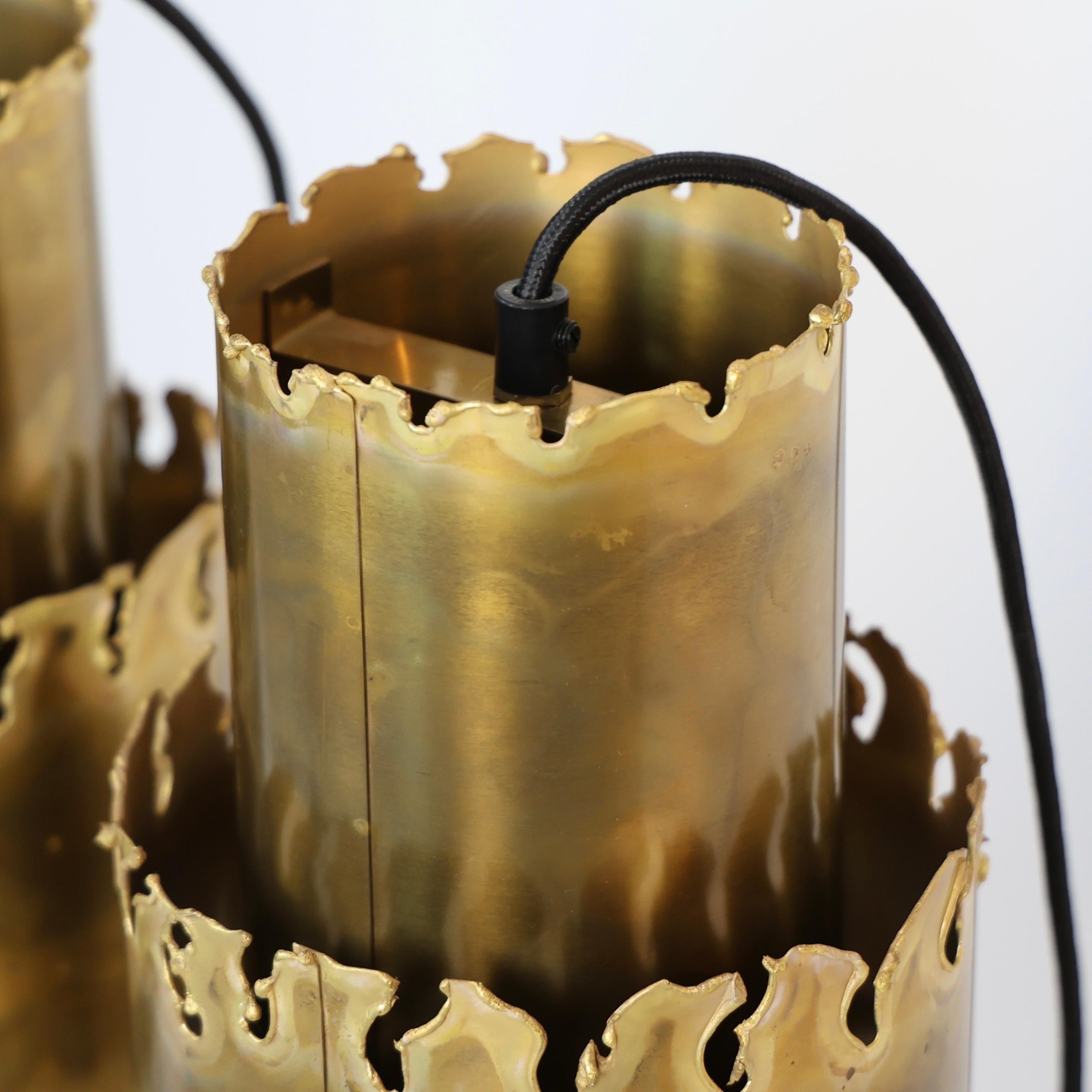 Brutalist Pendant Lights Trio by Holm Sorensen, 1960s, Denmark For Sale 2