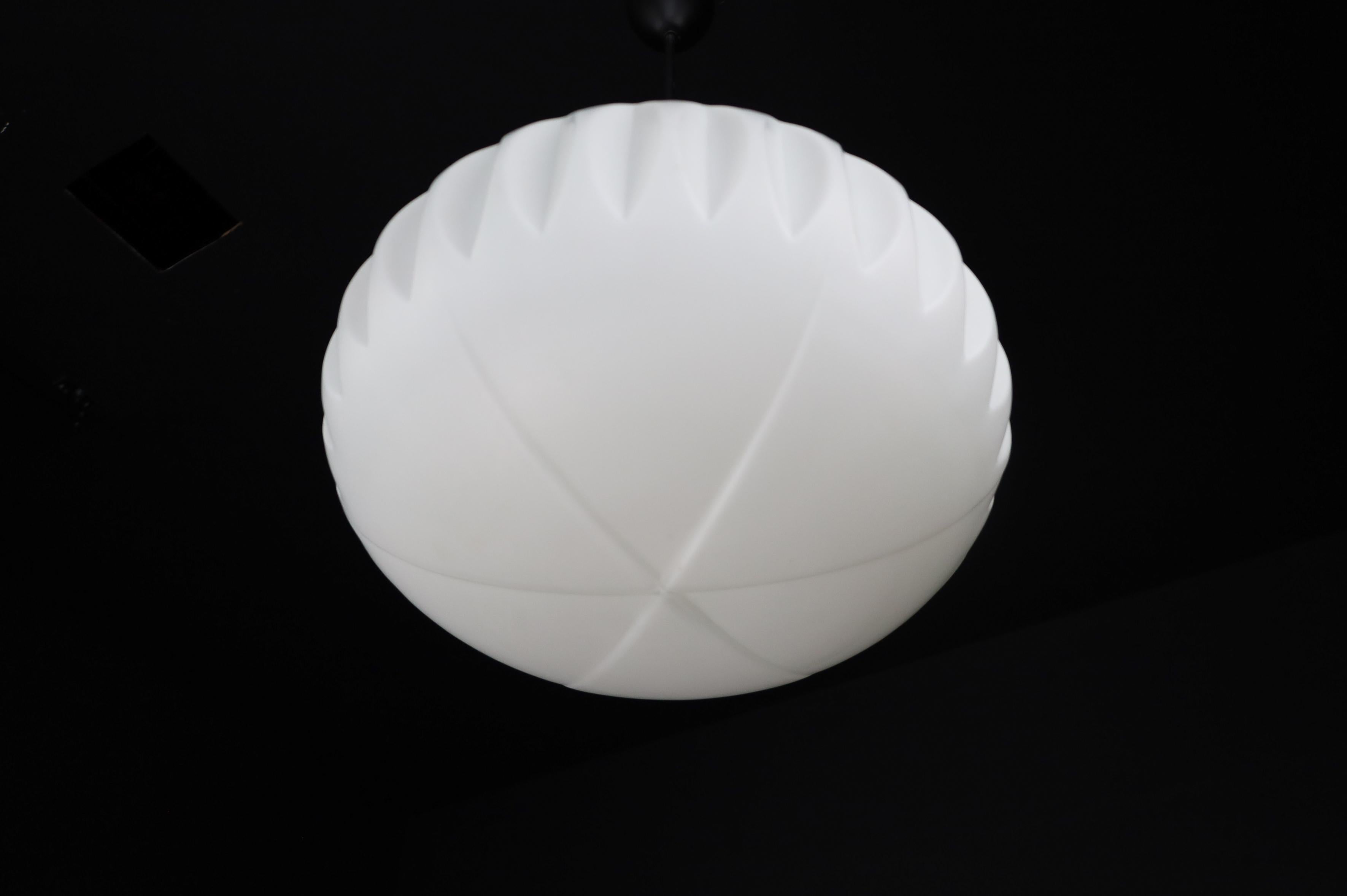 Brutalist Pendants, Structured Opaline Glass, Europe, 1960s For Sale 1