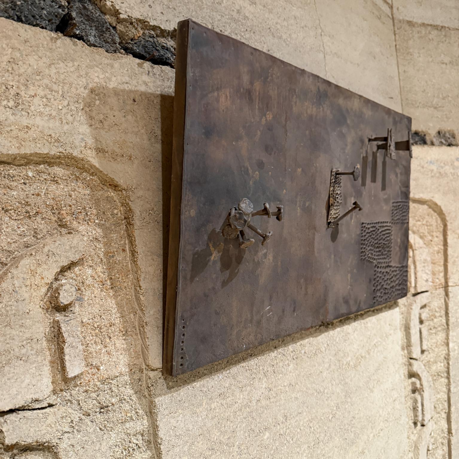 Brutalist Perforated Metal Relief Wall Art 6