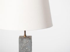 Brutalist Pewter Table Lamp c. 1970s