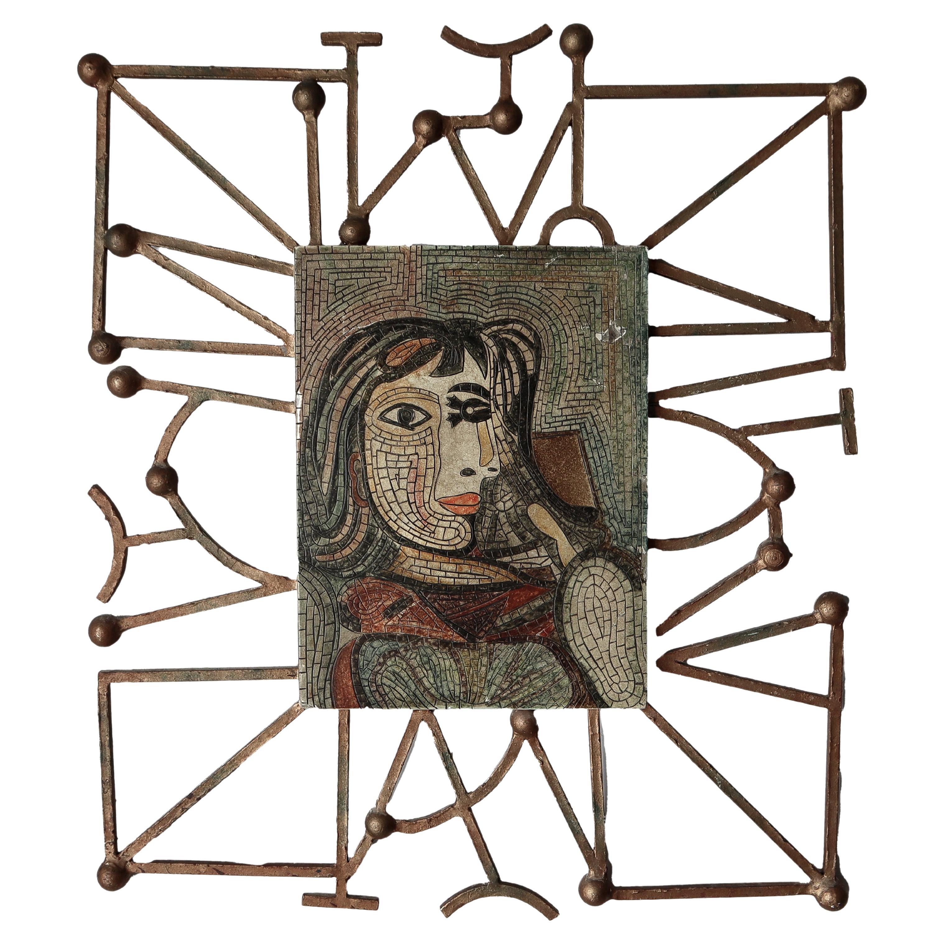 Brutalist Picasso Mosaic Style Wall Art