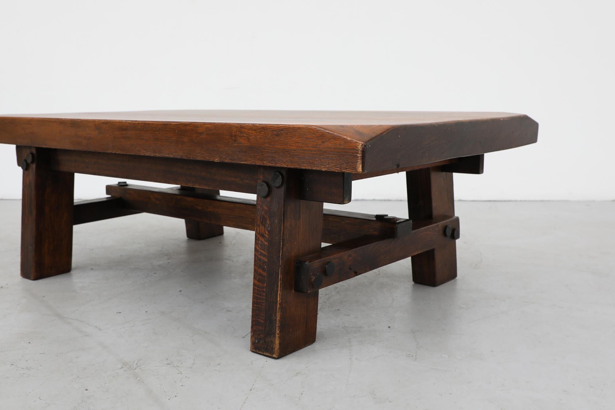 Brutalist Pierre Chapo Inspired Coffee Table 4