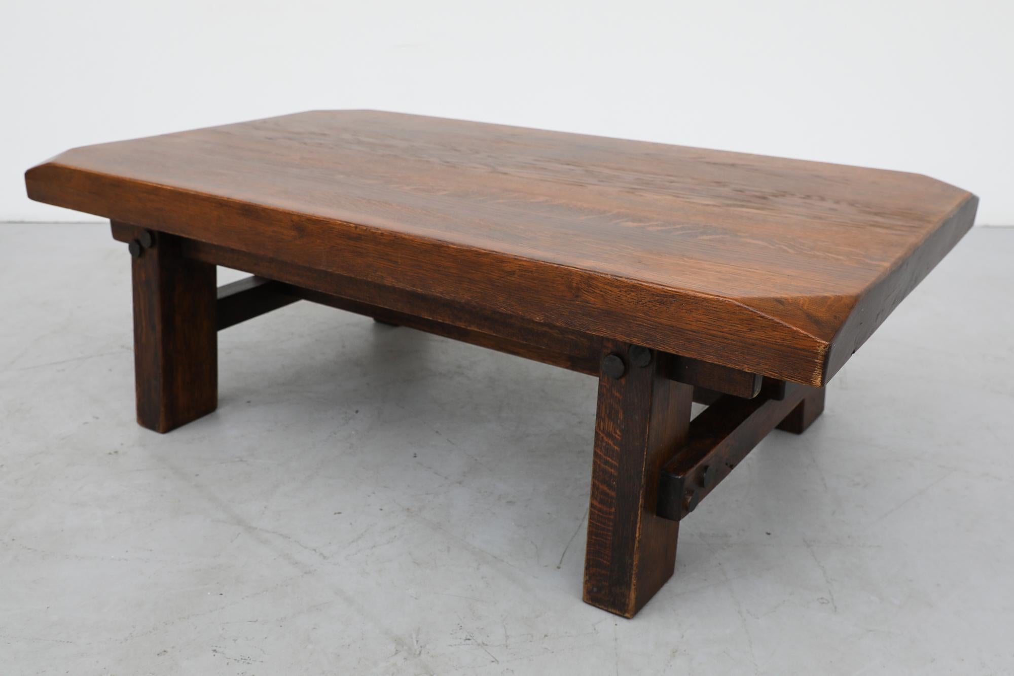 Brutalist Pierre Chapo Inspired Coffee Table 5