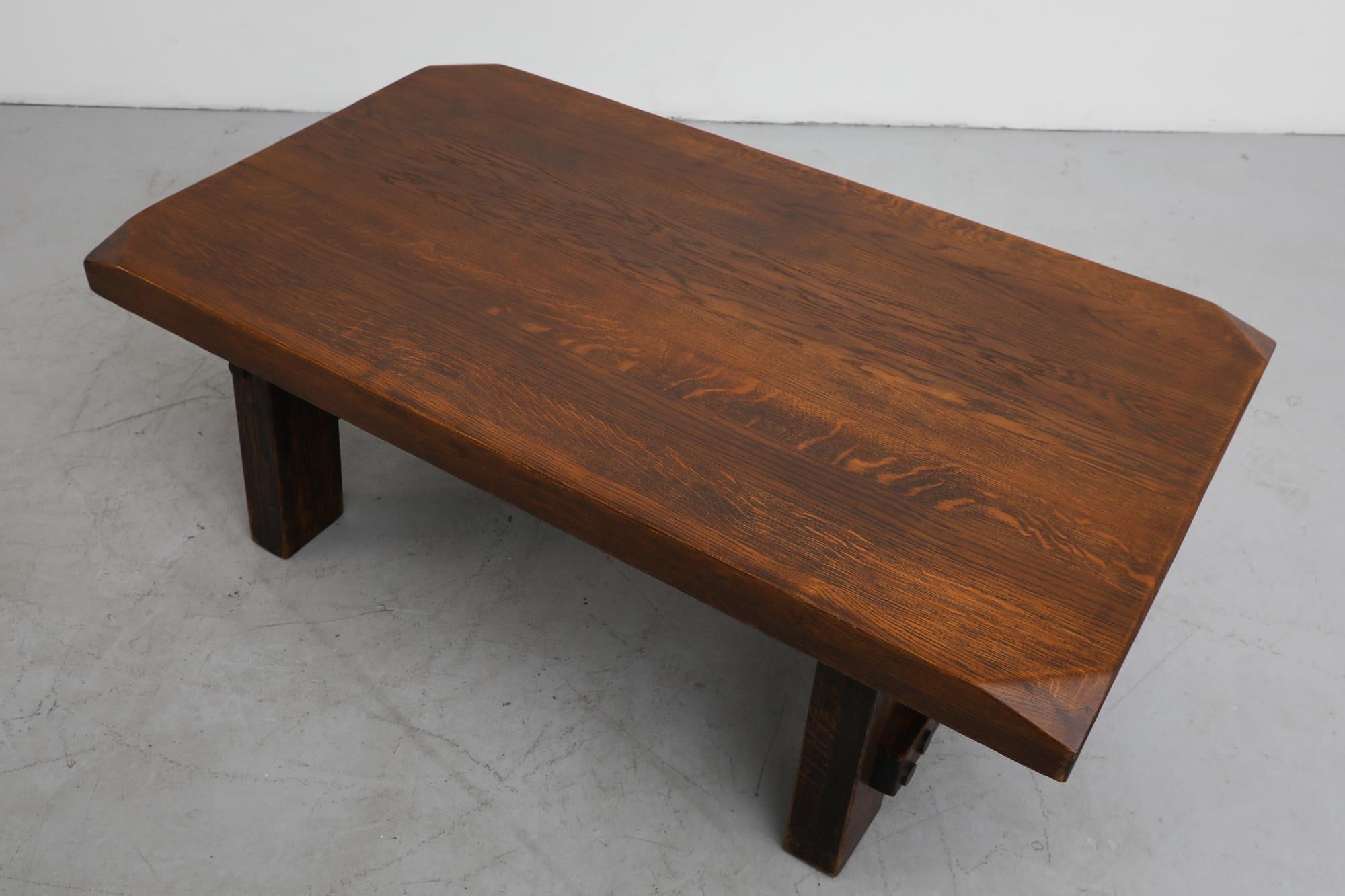 Brutalist Pierre Chapo Inspired Coffee Table 6