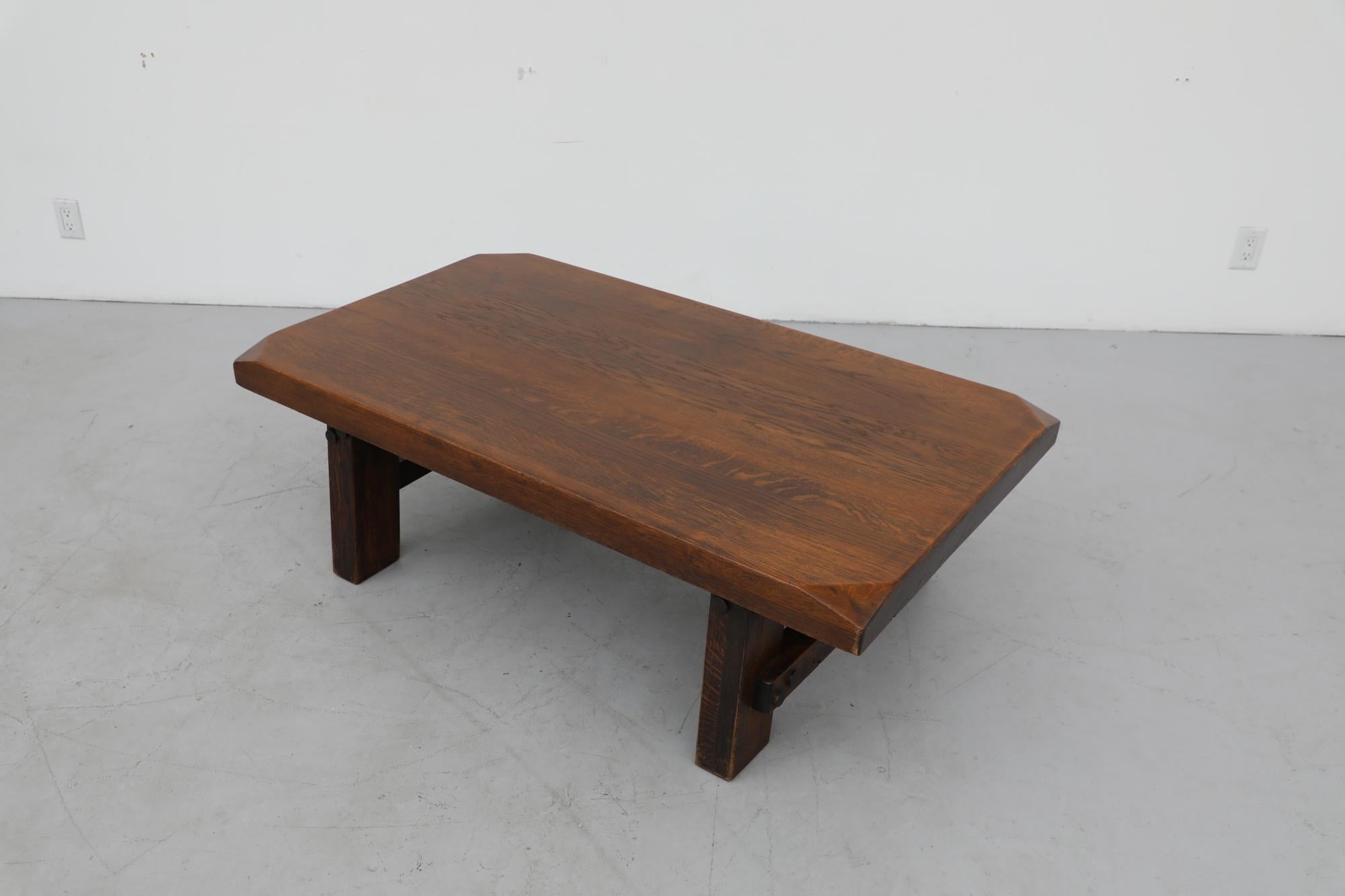 Brutalist Pierre Chapo Inspired Coffee Table 1