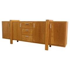 Brutalist Pierre Chapo Inspired Oak Sideboard by Mintjens Belgische Meubelmakers