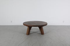 Mid-Century Pierre Chapo Style Brutalist Oak Coffee Table, Four Legs