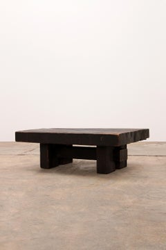 Brutalist Pine Coffee Table by Jens Lyngsøe for Havdrup Trævarefabrik