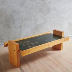 Table basse française vintage en céramique