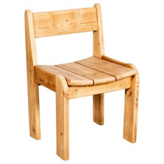 Brutalist Pine Dining Chairs by Ate Van Apeldoorn for Houtwerk Hattem, 1970s