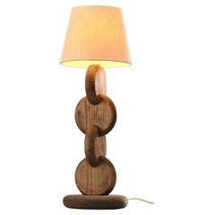 Brutalist Pine Light, Temde Switzerland circa 1970 Brutalist Pine Light, Temde