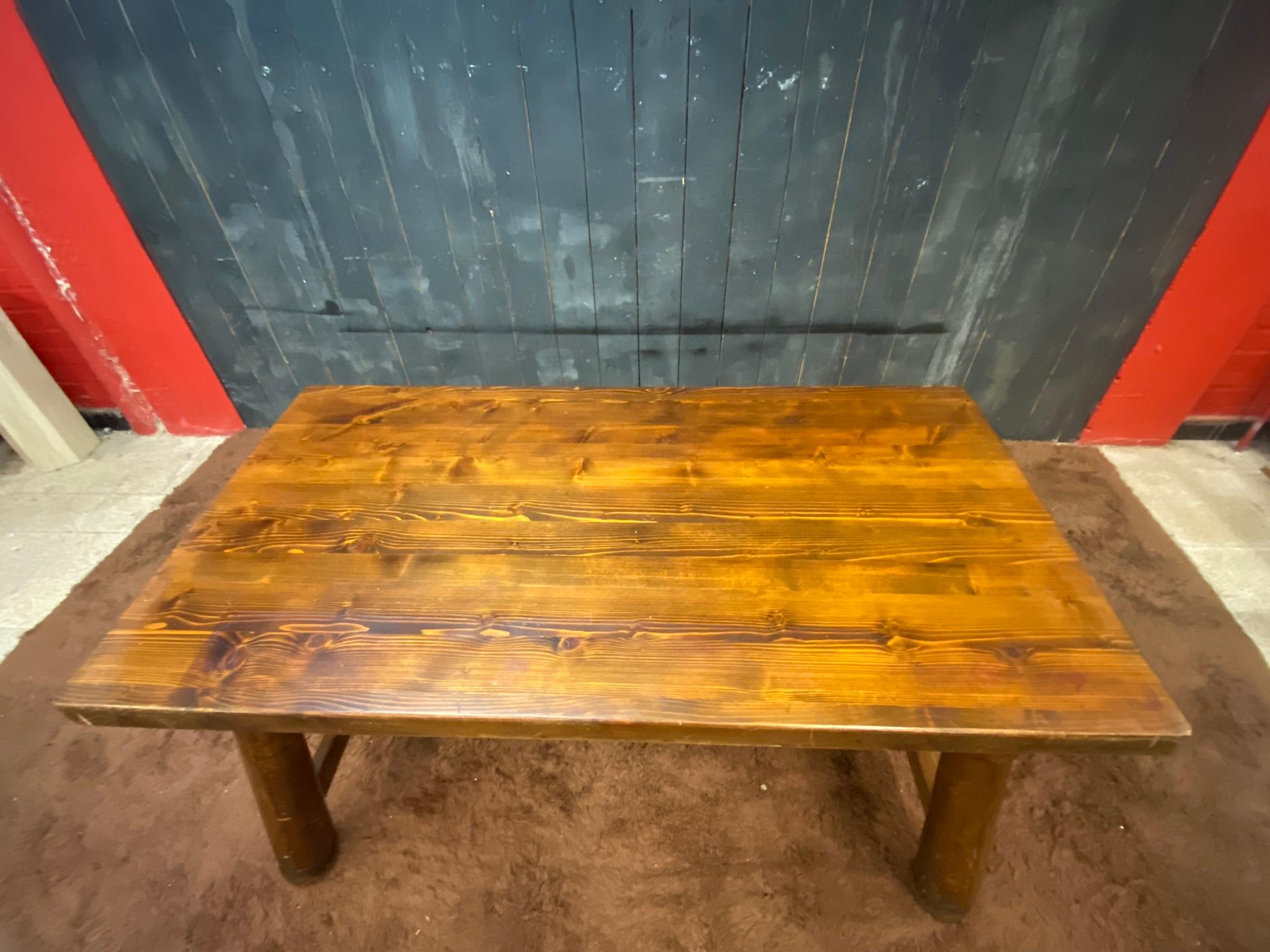 Brutalist Pine Table, circa 1950 For Sale 5