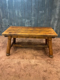 Brutalist Pine Table, circa 1950