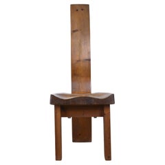 Brutalist Pine Wood Chair