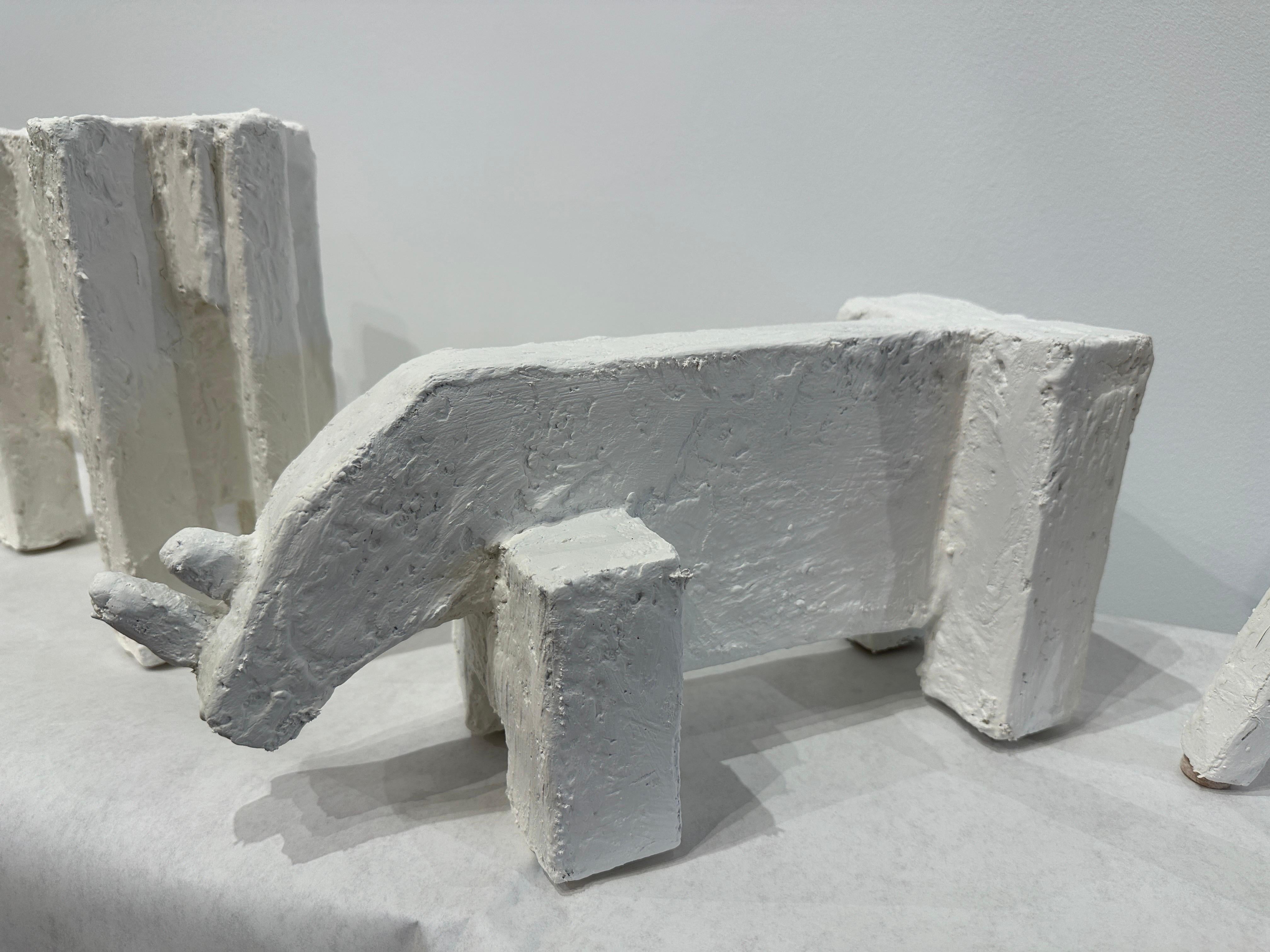 Brutalist Plaster Animal Sculptures, Italy, Set of 3 In Good Condition For Sale In East Hampton, NY