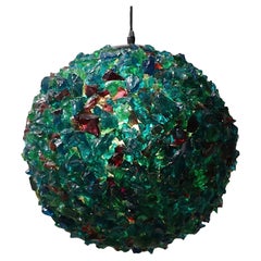 Brutalist Plastic Nugget Ball Chandelier