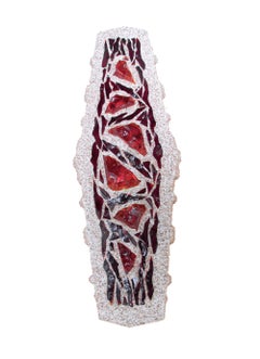 1 'de 2' Applique murale brutaliste Poliarte 27" en béton mosaïque et verre de Murano, 1970