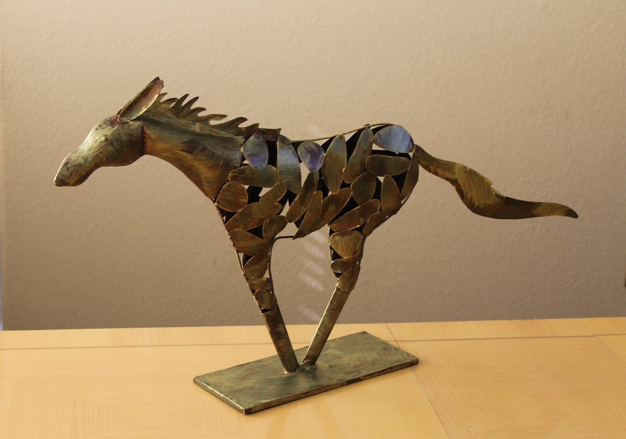 Monumental!


Brutalist Hand-Gilded
Direct Metal 
Horse Sculpture

33