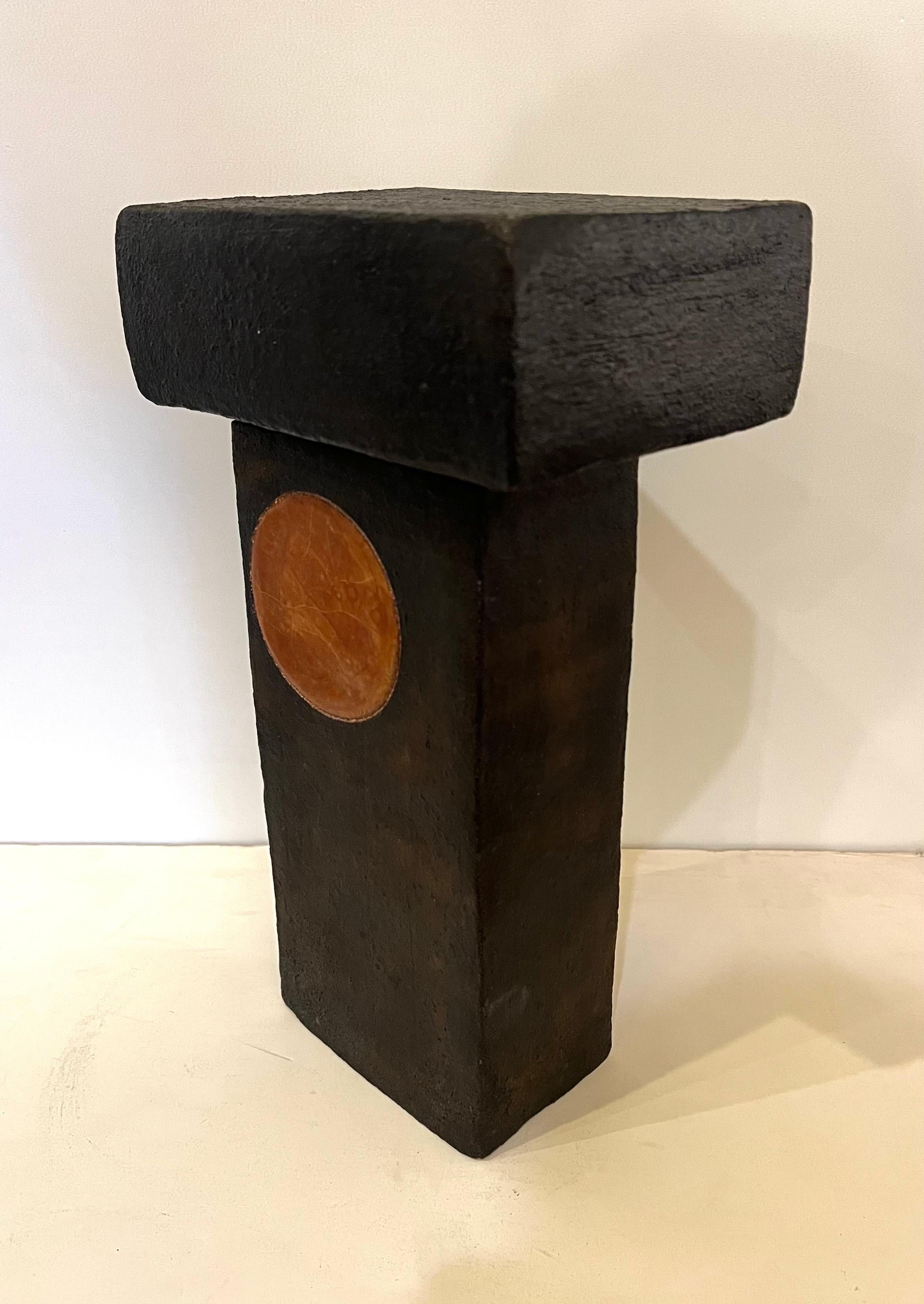 American Brutalist Post Modern Ceramic Sculpture For Sale