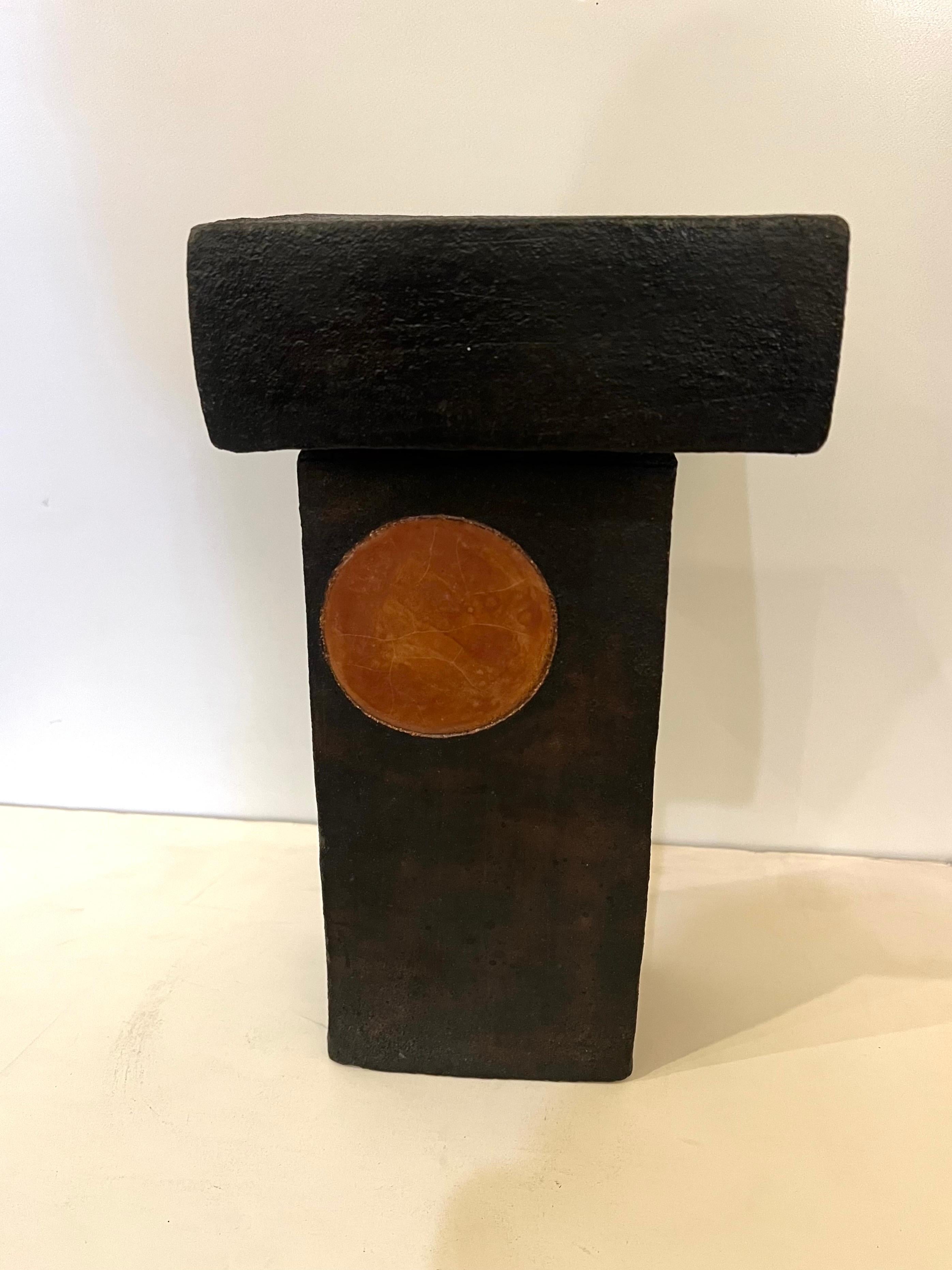 Brutalist Post Modern Ceramic Sculpture In Excellent Condition For Sale In San Diego, CA