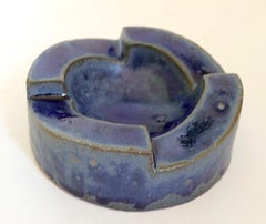 Posacenere a ciotola in ceramica brutalista di David Gil per Bennington Pottery