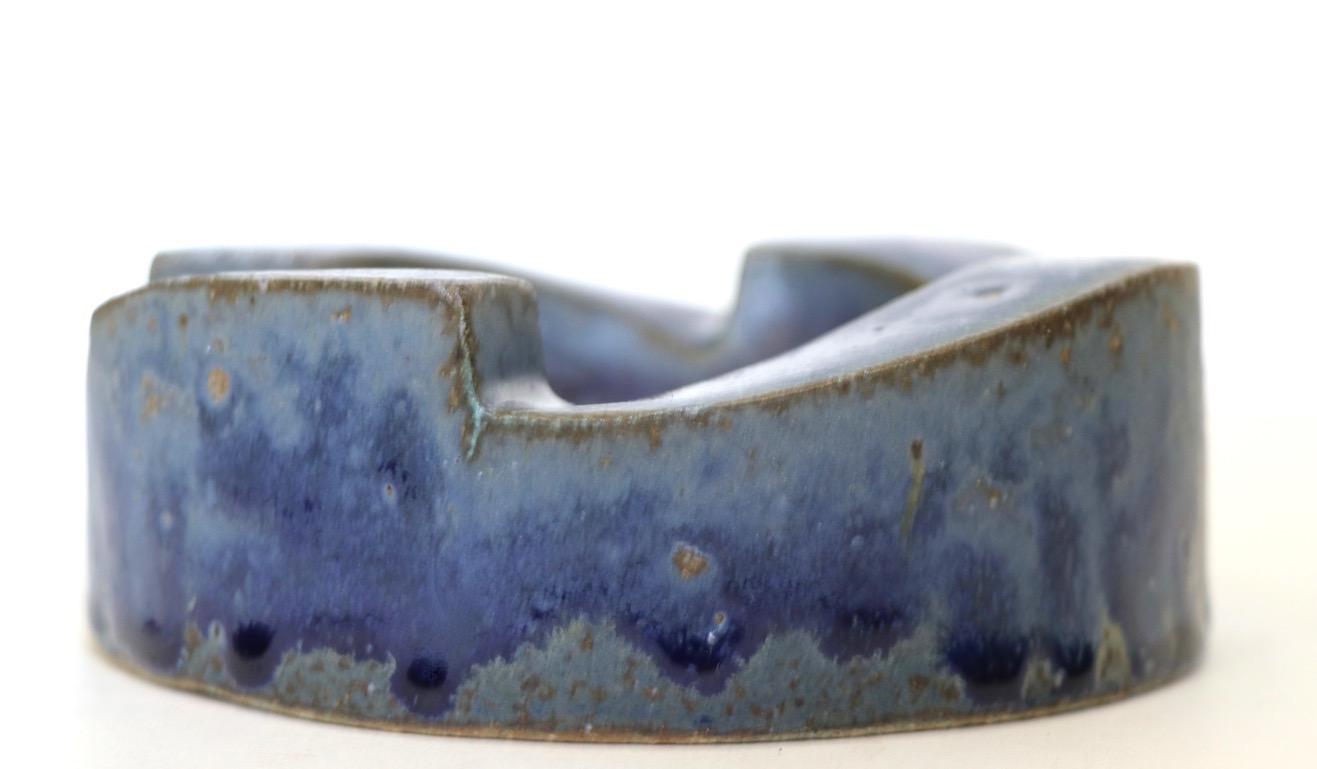 20th Century Brutalist Pottery Bowl Ashtray by David Gil for Bennington Pottery
