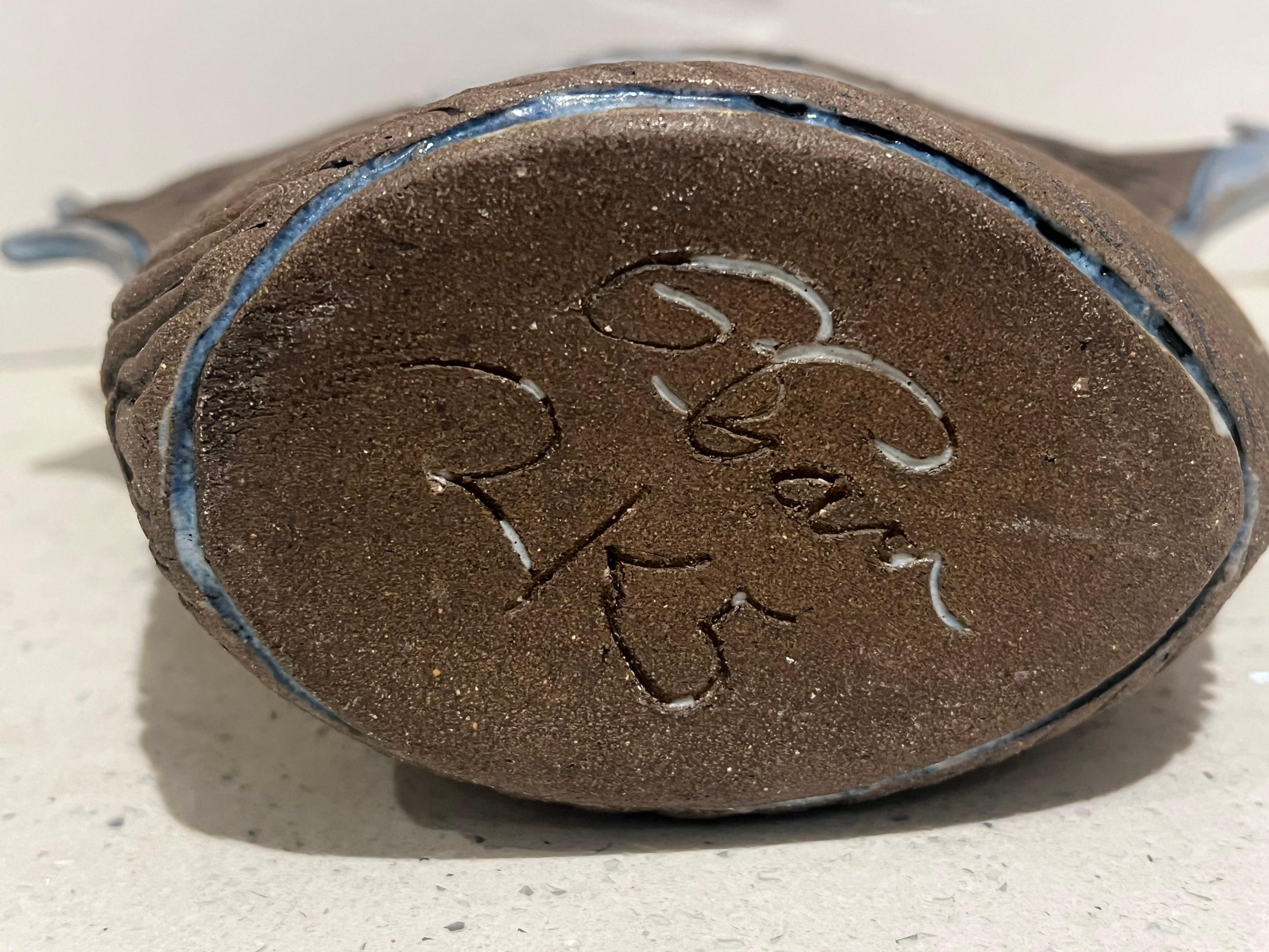 Brutalist Pottery Vase by California Artist Barry Parr Signed & Dated Excellent état - En vente à San Diego, CA