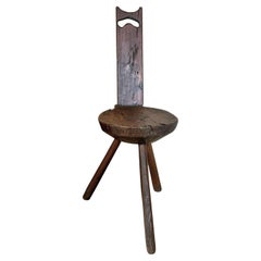 Brutalist Primitive 19th century milking stool