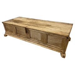 Brutalist, Primitive Spanish Chest in a Bleached Wood
