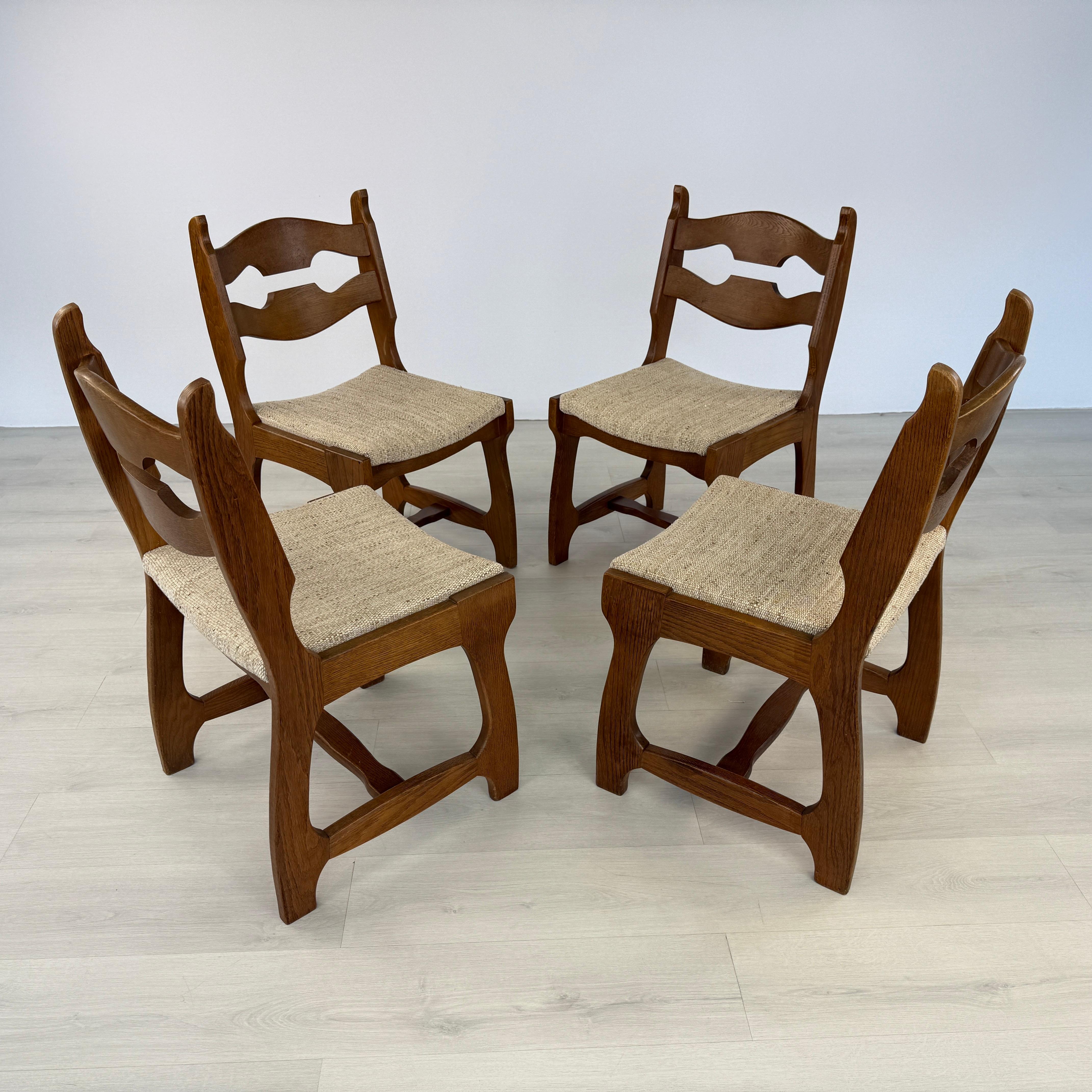 20th Century Brutalist Razor Blade Dining Chairs – Set of 4 For Sale