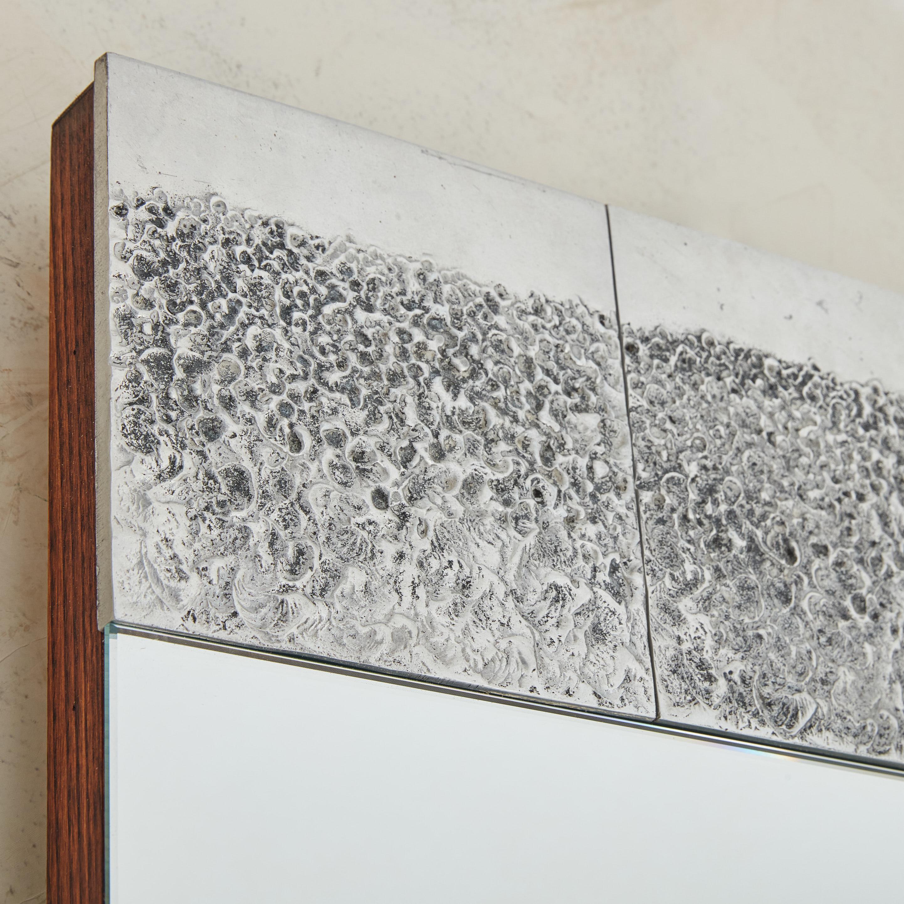 italien Miroir rectangulaire brutaliste dans le style de Bianca Garinei en vente