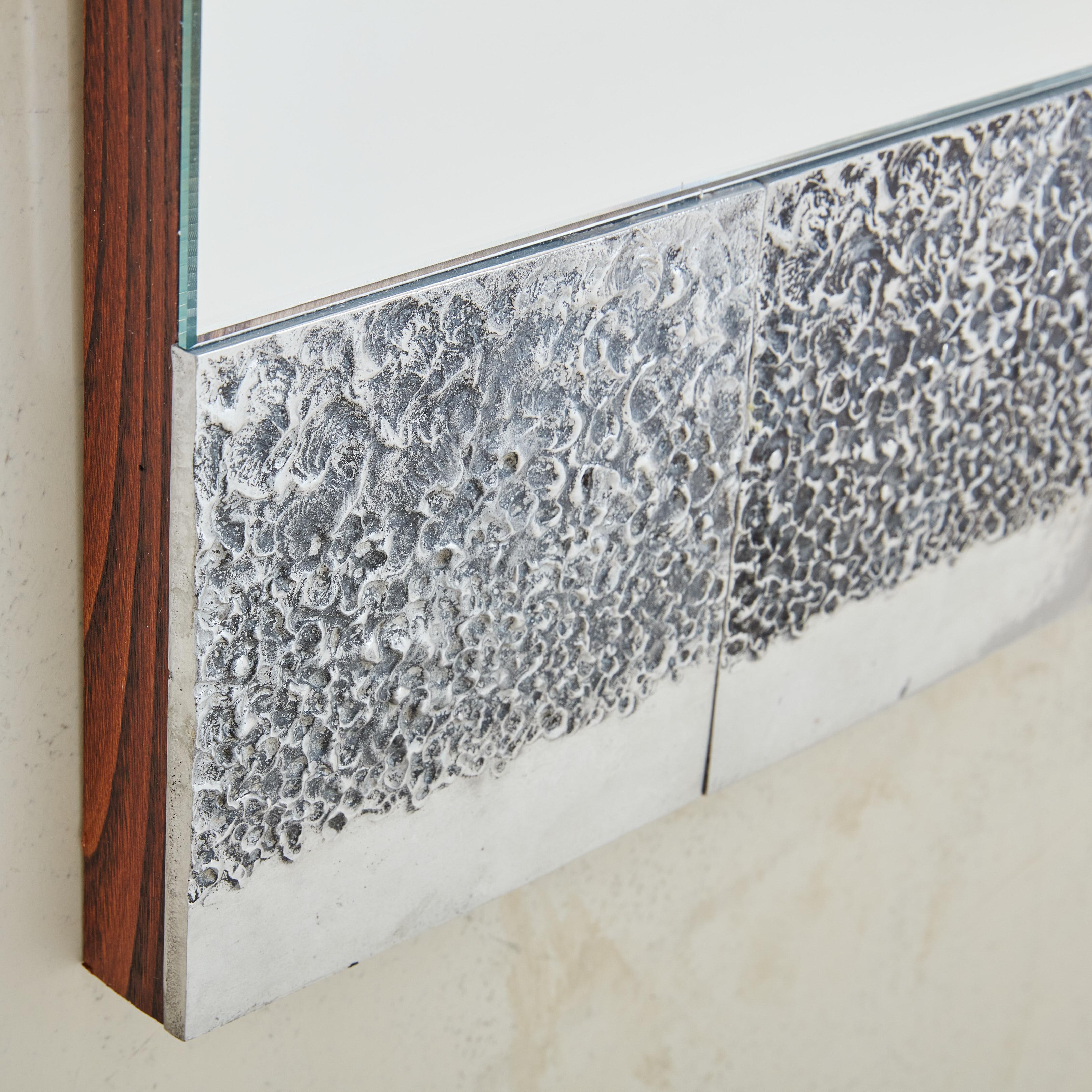 Miroir rectangulaire brutaliste dans le style de Bianca Garinei Bon état - En vente à Chicago, IL
