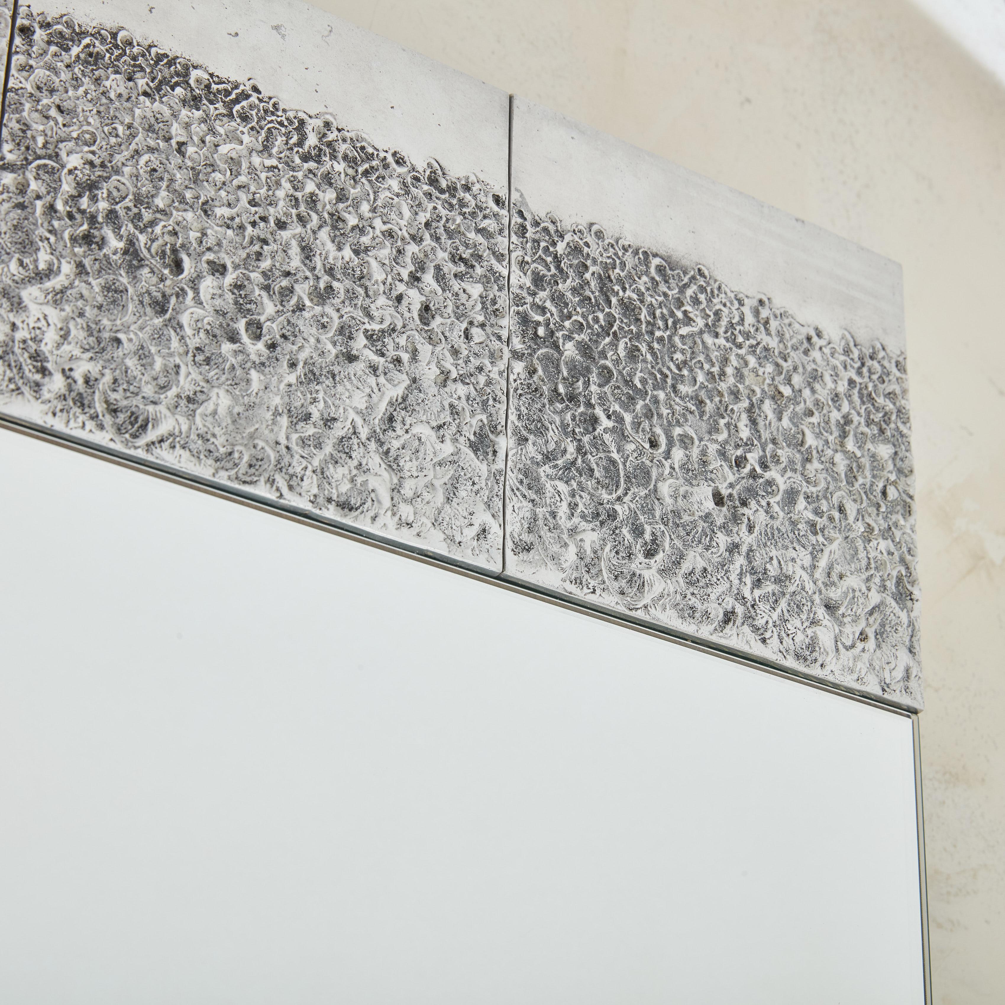Miroir rectangulaire brutaliste dans le style de Bianca Garinei en vente 3
