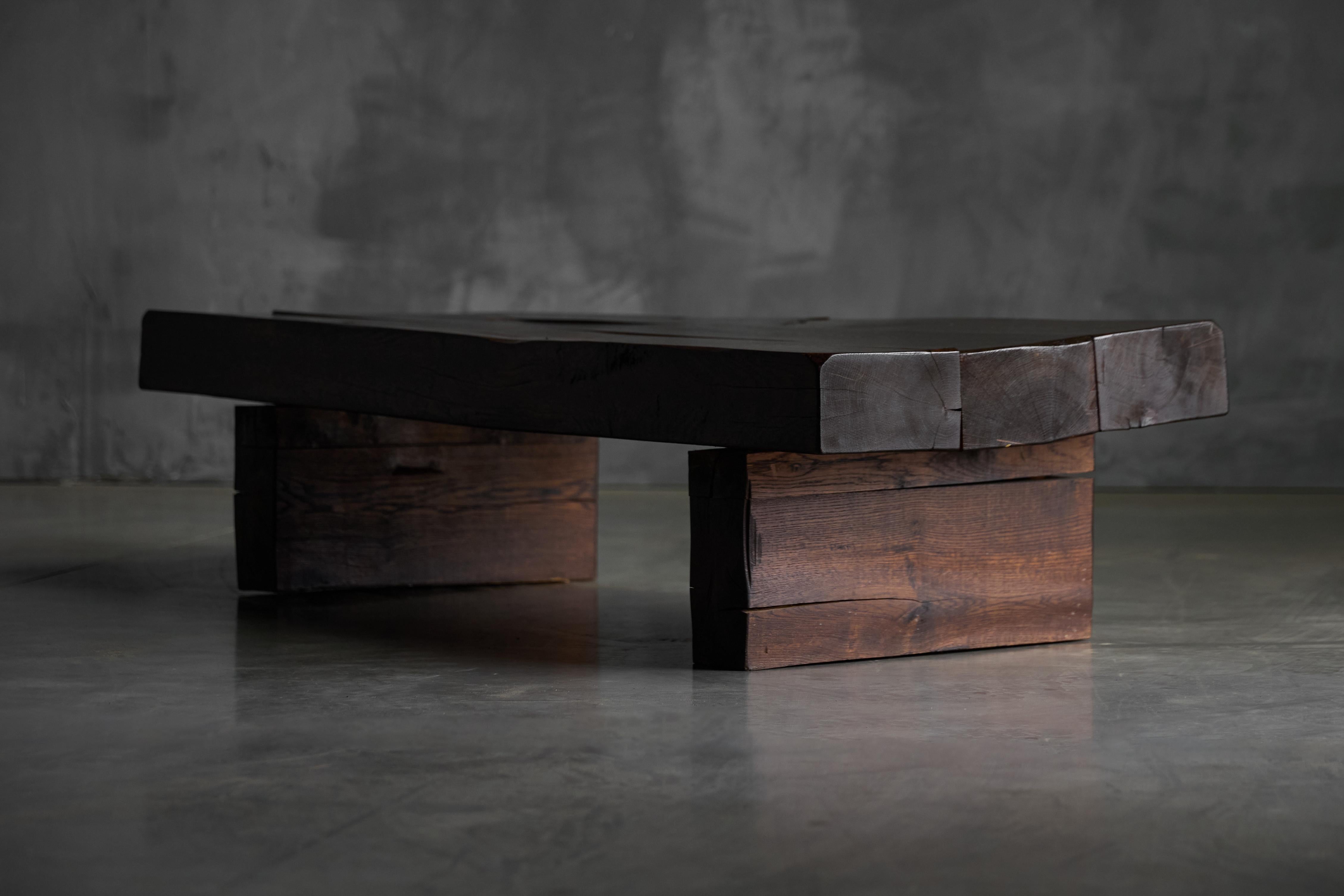 Brutalist Rectangular Coffee Table, France, 1950s For Sale 6