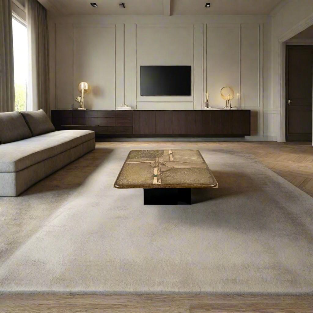 Late 20th Century Brutalist Rectangular Slate Stone Ammonite Coffee Table Paul Kingma Netherlands