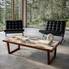 Tavolino rettangolare in terrazzo in stile brutalista di Erling Viksjø