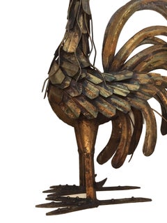 Brutalist Rooster Wall Sculpture