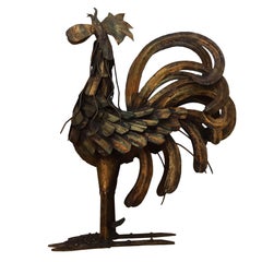 Scultura da parete di gallo brutalista