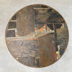 Brutalist Round Coffee Table by Sculptor Paul Kingma, Netherlands 1979