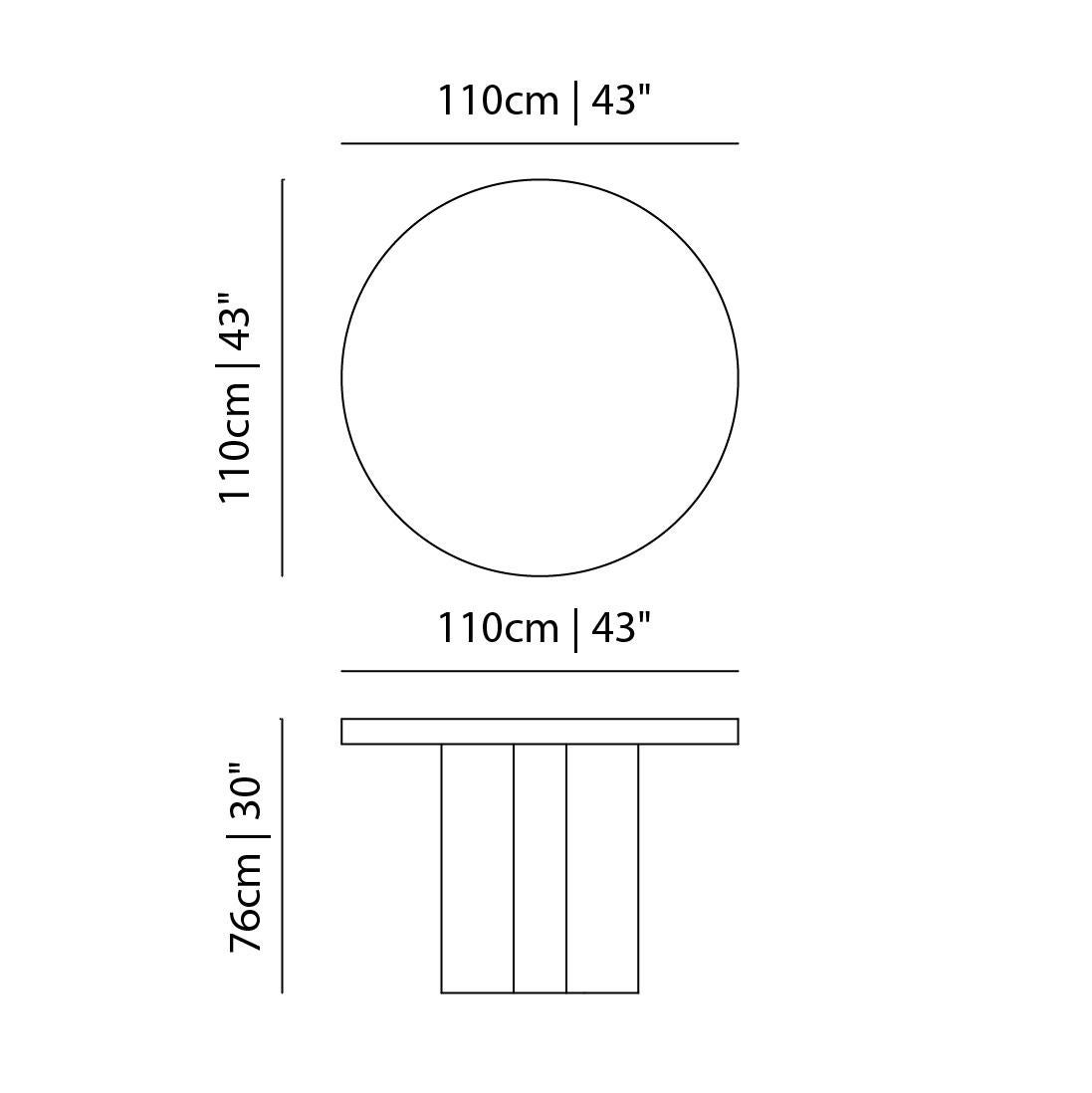 Brutalist Round Dining Table in Wood Veneer, Podio by Nono For Sale 3