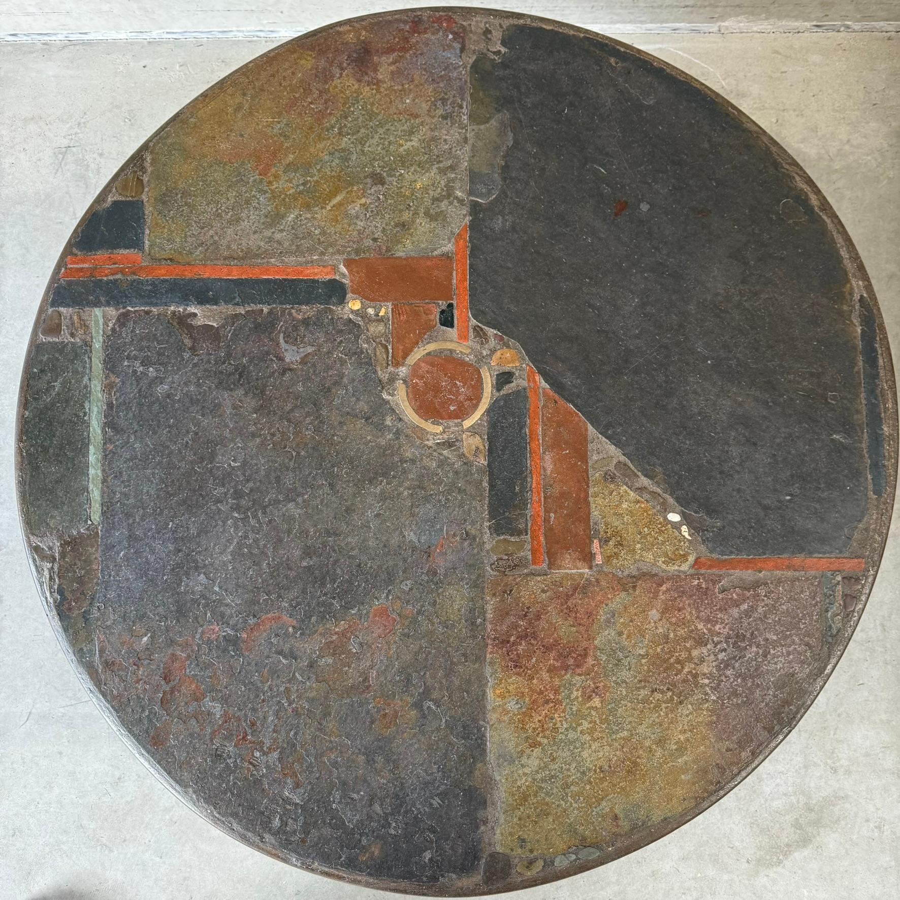 Brutalist Round Coffee Table by Sculptor Paul Kingma †, Netherlands 1978

Introducing the Brutalist Round Coffee Table by renowned sculptor Paul Kingma, crafted in the Netherlands in 1978. This iconic piece is a testament to Kingma's unique