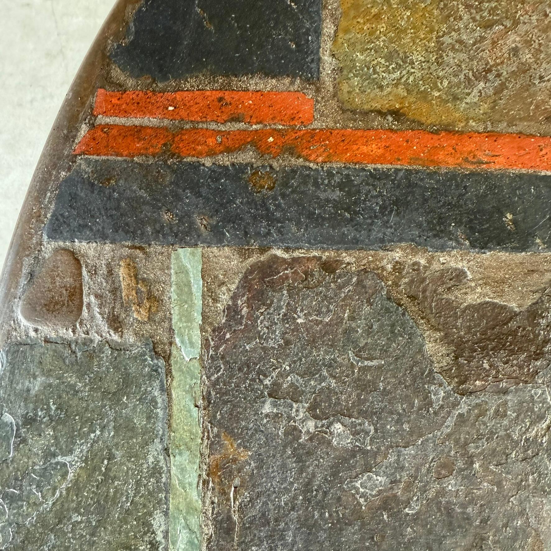 Brutalist Round Slate Stone Coffee Table Sculptor Paul Kingma Netherlands 1978 For Sale 1