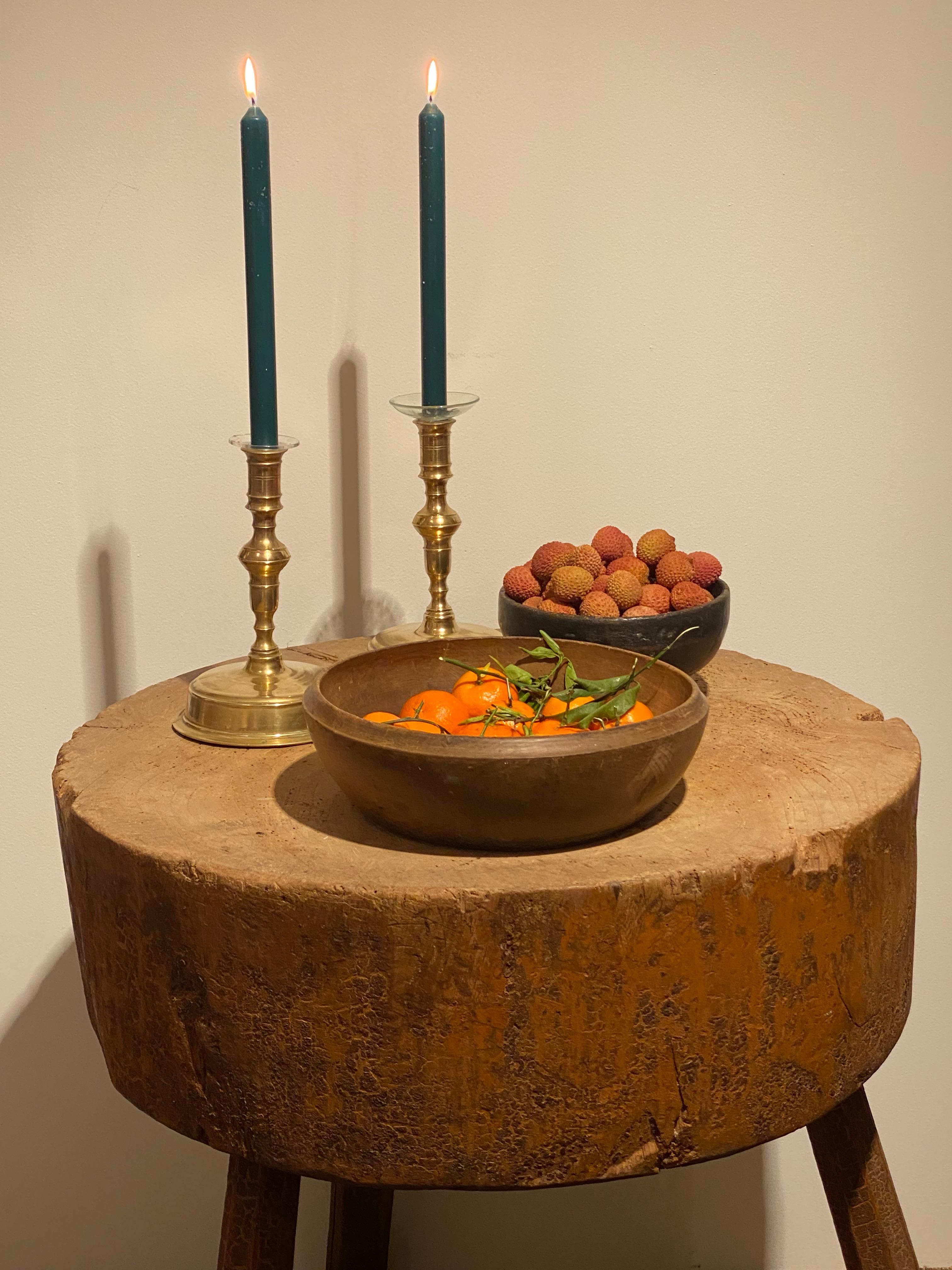 Brutalist round Tripod Table 6