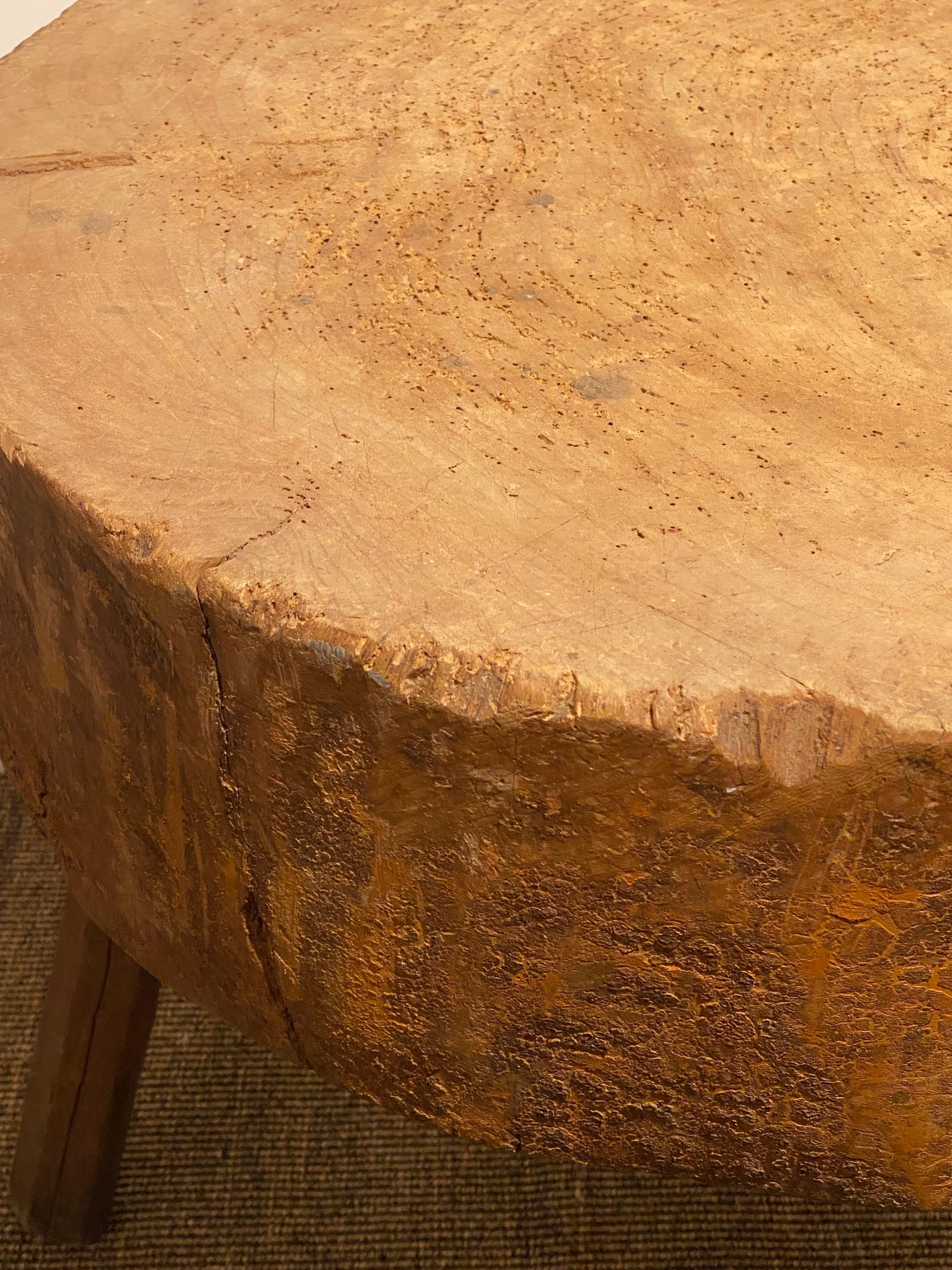 Mid-20th Century Brutalist round Tripod Table