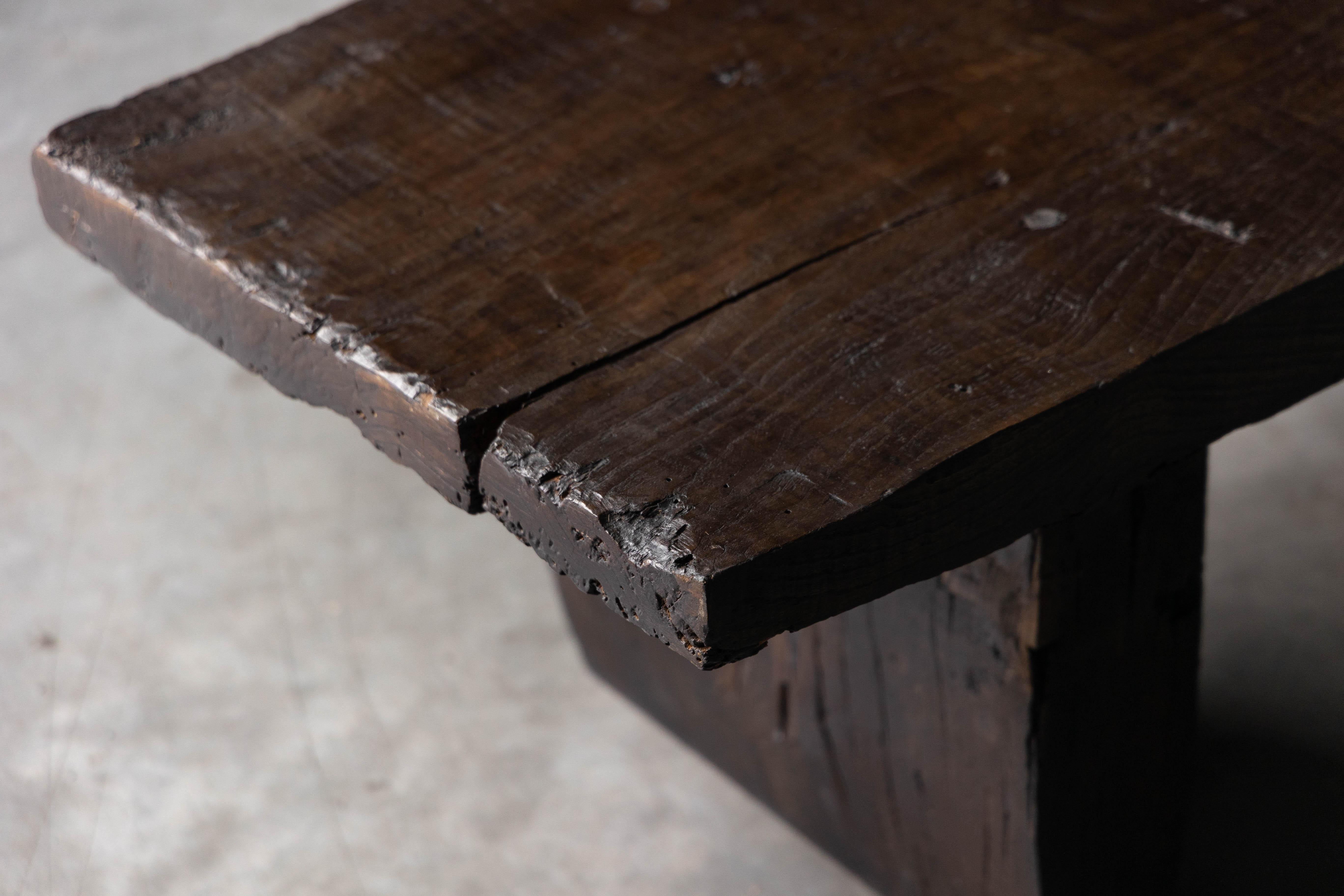 Brutalist Rustic Coffee Table - Late 18th Century For Sale 5